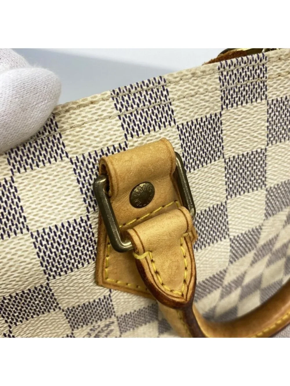Louis Vuitton Handbag Damier Azur Speedy 30 White